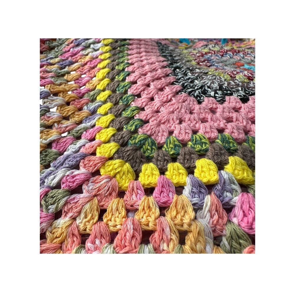 Urban Outfitters Hand-Crocheted Square Hoodie Sweatshirt Size XS Multicolor - Picture 10 of 15
